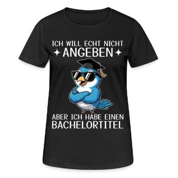Baccalauréat obtenu - Titre de baccalauréat - T-shirt respirant Femme - noir - Devant - AI Model Female 172 light (172cm)