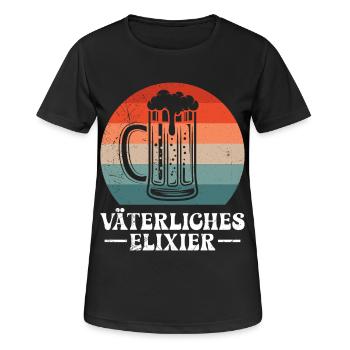 Vaterschaft VÄTERLICHES ELIXIER Lustiges - Frauen T-Shirt atmungsaktiv - Schwarz - Vorne - AI Model Female 172 light (172cm)