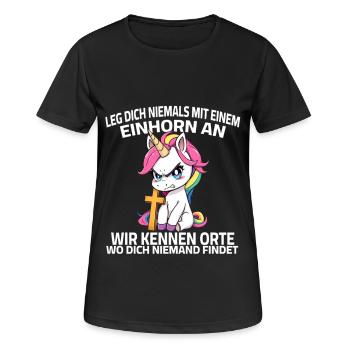 Never mess with a unicorn - Women's Breathable T-Shirt - black - Front - AI Model Female 172 light (172cm)