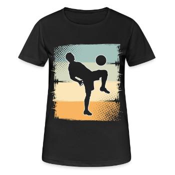 Football - T-shirt respirant Femme - noir - Devant - AI Model Female 172 light (172cm)