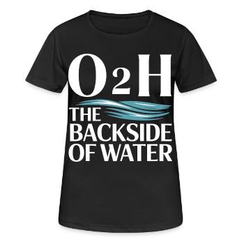 Funny Water O2H Comedy Water Vibes - T-shirt respirant Femme - noir - Devant - AI Model Female 172 light (172cm)