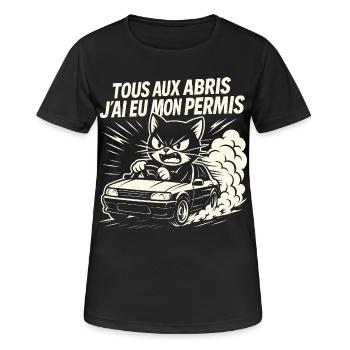 Driver Gift Driver's License - Women's Breathable T-Shirt - black - Front - AI Model Female 172 light (172cm)