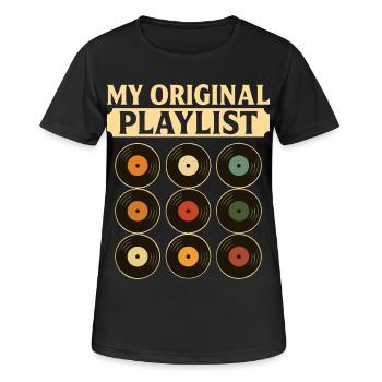 Humour Collectionneur De Vinyles - T-shirt respirant Femme - noir - Devant - AI Model Female 172 light (172cm)