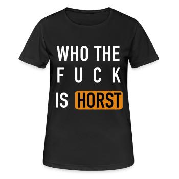 Who the fuck is HORST - T-shirt respirant Femme - noir - Devant - AI Model Female 172 light (172cm)