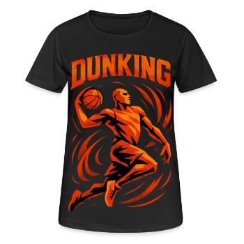Basketball Dunk Throw Player Dunking Gift - Women's Breathable T-Shirt - black - Front - AI Model Female 172 light (172cm)