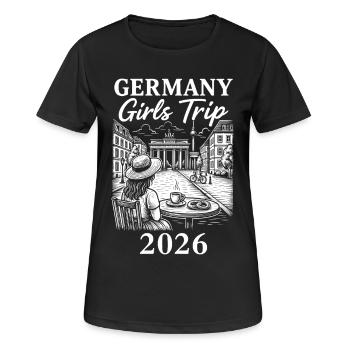 Germany Girls Trip 2026 - Women's Breathable T-Shirt - black - Front - AI Model Female 172 light (172cm)