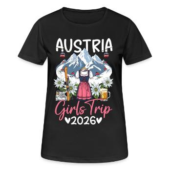 Austria Girls Trip 2026 - Frauen T-Shirt atmungsaktiv - Schwarz - Vorne - AI Model Female 172 light (172cm)