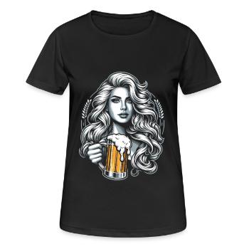 Just a woman who loves alcohol - Women's Breathable T-Shirt - black - Front - AI Model Female 172 light (172cm)
