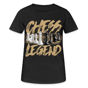 Schach - Frauen T-Shirt atmungsaktiv - Schwarz - Vorne - AI Model Female 172 light (172cm)