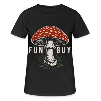 Amanite tue-mouches - Champignons - Proverbe - T-shirt respirant Femme - noir - Devant - AI Model Female 172 light (172cm)