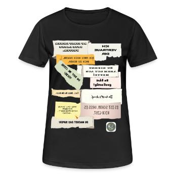 Deine tägliche Dosis Motivation...im Spiegel - Frauen T-Shirt atmungsaktiv - Schwarz - Vorne - AI Model Female 172 light (172cm)