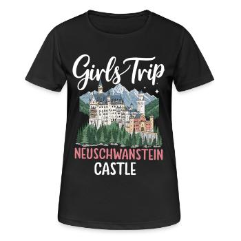 Excursion entre filles au château de Neuschwanstein - T-shirt respirant Femme - noir - Devant - AI Model Female 172 light (172cm)