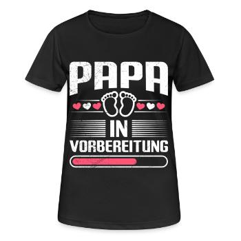 PAPA IN VORBEREITUNG Vaterschaft Lustiges - Frauen T-Shirt atmungsaktiv - Schwarz - Vorne - AI Model Female 172 light (172cm)