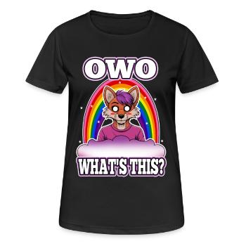 OwO What's This? - Frauen T-Shirt atmungsaktiv - Schwarz - Vorne - AI Model Female 172 light (172cm)