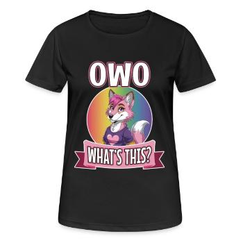 OwO What's This? - Frauen T-Shirt atmungsaktiv - Schwarz - Vorne - AI Model Female 172 light (172cm)
