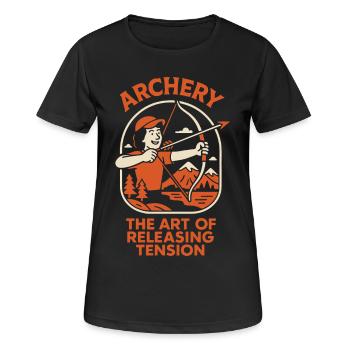 Tir à l'arc : l'art de soulager les tensions - T-shirt respirant Femme - noir - Devant - AI Model Female 172 light (172cm)