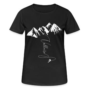 Valloire Alpes Française Haute Savoie - Frauen T-Shirt atmungsaktiv - Schwarz - Vorne - AI Model Female 172 light (172cm)