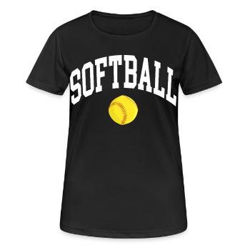 Softball - Frauen T-Shirt atmungsaktiv - Schwarz - Vorne - AI Model Female 172 light (172cm)