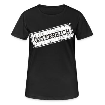 Autriche - T-shirt respirant Femme - noir - Devant - AI Model Female 172 light (172cm)