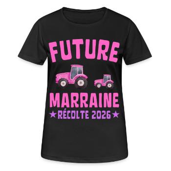 Future Marraine Récolte 2026 - T-shirt respirant Femme - noir - Devant - AI Model Female 172 light (172cm)