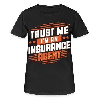 Courtier d’assurance Courtier d’assurance - T-shirt respirant Femme - noir - Devant - AI Model Female 172 light (172cm)