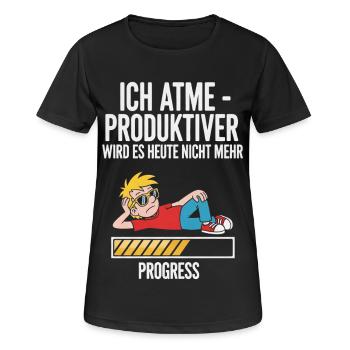 Conception de motivation humoristique pour les loisirs - T-shirt respirant Femme - noir - Devant - AI Model Female 172 light (172cm)