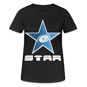 étoile et galaxie - T-shirt respirant Femme - noir - Devant - AI Model Female 172 light (172cm)