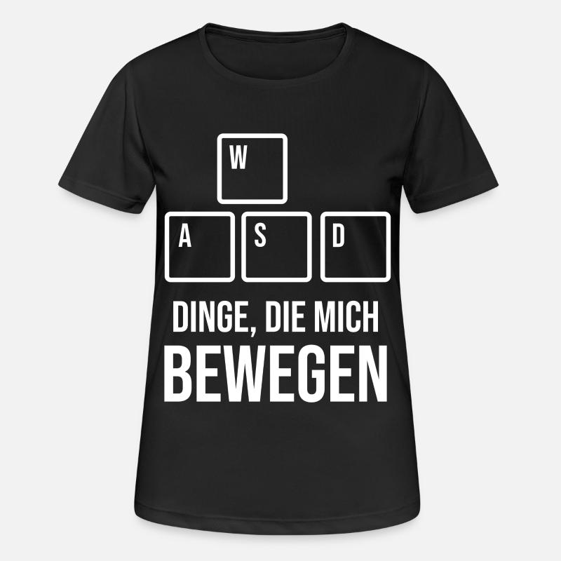 WASD - Things that move me - Gaming PC Keyboard - Women's Breathable T-Shirt - black