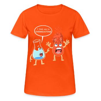 Microbiologie à réaction excessive - T-shirt respirant Femme - orange néon - Devant - AI Model Female 172 dark (172cm)