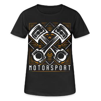 Motorsport - Tuning - Automechaniker - Frauen T-Shirt atmungsaktiv - Schwarz - Vorne - AI Model Female 172 light (172cm)