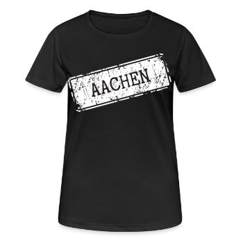 Aix-la-Chapelle - T-shirt respirant Femme - noir - Devant - AI Model Female 172 light (172cm)
