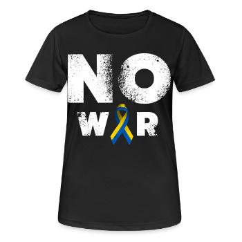 No War Ukraine Peace Sign - Women's Breathable T-Shirt - black - Front - AI Model Female 172 light (172cm)