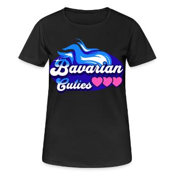 Süße bayrische Mädls - Frauen T-Shirt atmungsaktiv - Schwarz - Vorne - AI Model Female 172 light (172cm)