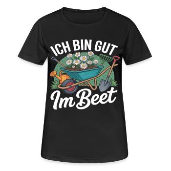 ich bin gut im beet - Frauen T-Shirt atmungsaktiv - Schwarz - Vorne - AI Model Female 172 light (172cm)