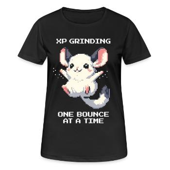 EP grind – Sprung für Sprung | Chinchilla - Frauen T-Shirt atmungsaktiv - Schwarz - Vorne - AI Model Female 172 light (172cm)