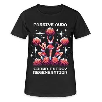 Passive Aura: Crowd Energy Boost | Cheerleading - Women's Breathable T-Shirt - black - Front - AI Model Female 172 light (172cm)