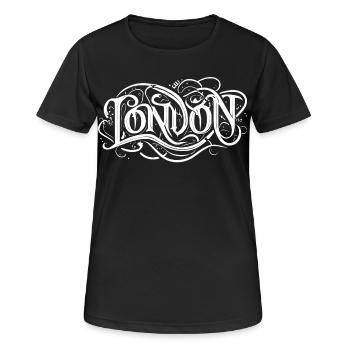 London typography heavy metal headbangers - Women's Breathable T-Shirt - black - Front - AI Model Female 172 light (172cm)