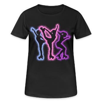 Roller skates Roller Skates Silhouettes Roller skate - Women's Breathable T-Shirt - black - Front - AI Model Female 172 light (172cm)