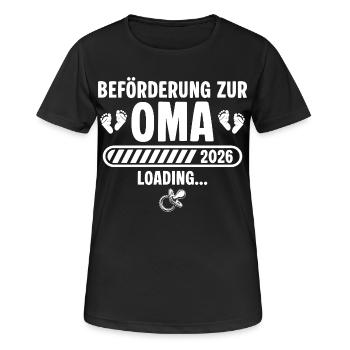 Grandma 2026 announce pregnancy grandmother - Women's Breathable T-Shirt - black - Front - AI Model Female 172 light (172cm)