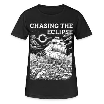 Solar Eclipse Adventure - Women's Breathable T-Shirt - black - Front - AI Model Female 172 light (172cm)