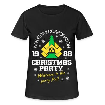 Nakatomi Christmas Party – Funny Movie Design - Women's Breathable T-Shirt - black - Front - AI Model Female 172 light (172cm)