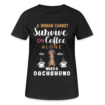 Lecture Et Teckel Pour Les Femmes - T-shirt respirant Femme - noir - Devant - AI Model Female 172 light (172cm)