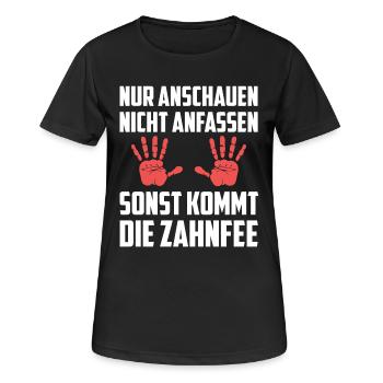 Ne touchez pas ou la petite souris viendra - T-shirt respirant Femme - noir - Devant - AI Model Female 172 light (172cm)