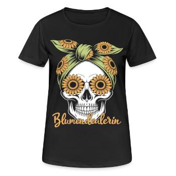 flower dealer - Women's Breathable T-Shirt - black - Front - AI Model Female 172 light (172cm)