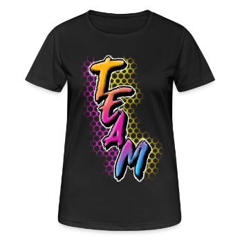 Team - Women's Breathable T-Shirt - black - Front - AI Model Female 172 light (172cm)
