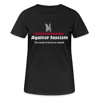Contrele fascisme - T-shirt respirant Femme - noir - Devant - AI Model Female 172 light (172cm)