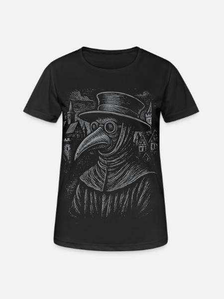 Conception de portrait de médecin de la peste mystique - T-shirt respirant Femme - noir