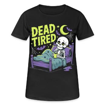 Morgenmuffel Ausschlafen Müde Erholung - Frauen T-Shirt atmungsaktiv - Schwarz - Vorne - AI Model Female 172 light (172cm)