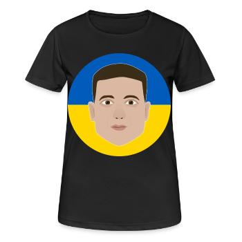 Zelensky - T-shirt respirant Femme - noir - Devant - AI Model Female 172 light (172cm)