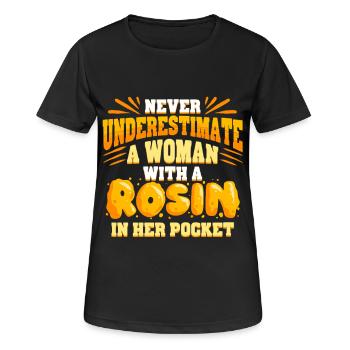 Contortionist Contortion Rosin In Her Pocket - Women's Breathable T-Shirt - black - Front - AI Model Female 172 light (172cm)